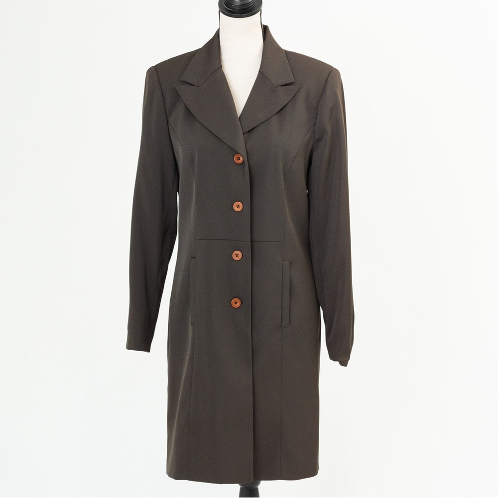Longer length blazer jacket olive brown Mixit 8